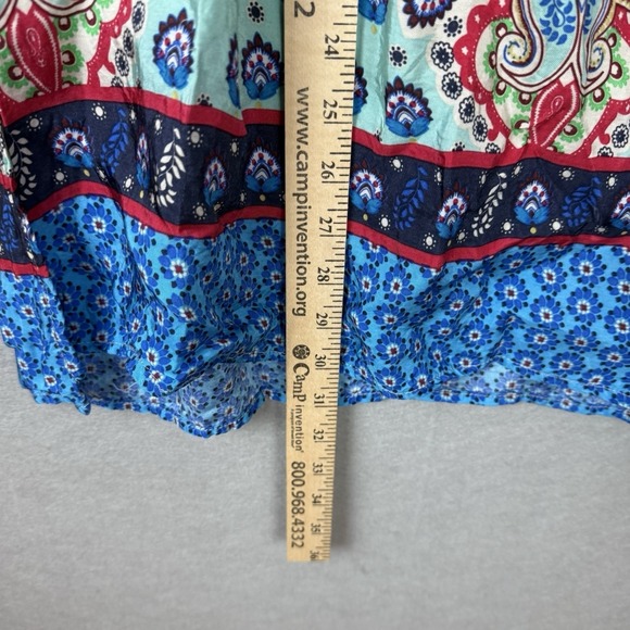 Uncle Frank Anthropologie Womens Paisley Empire Waist Tunic Top Multi-Color Sz S - Picture 4 of 7